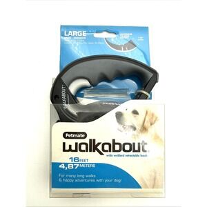 Petmate Walkabout Retractable Dog Leash Large 16 Feet 1/2" Wide Up to 110 lbs